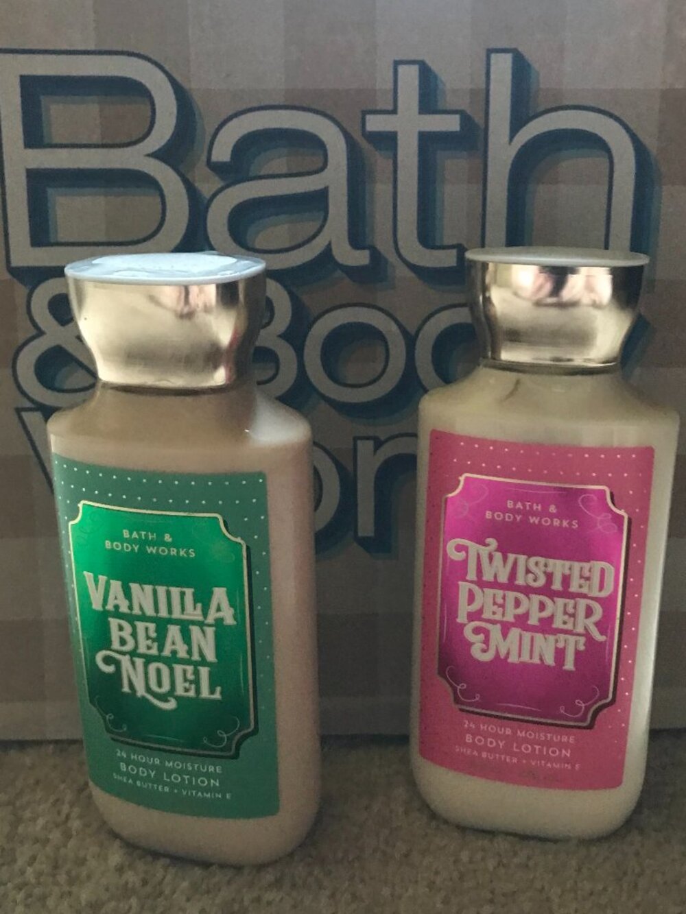 Bath & Body Works Christmas lotions- both for $10